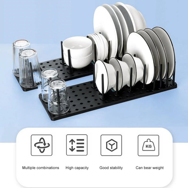 Organizer Dish Drying Rack Plates Shelf Removable Plastic