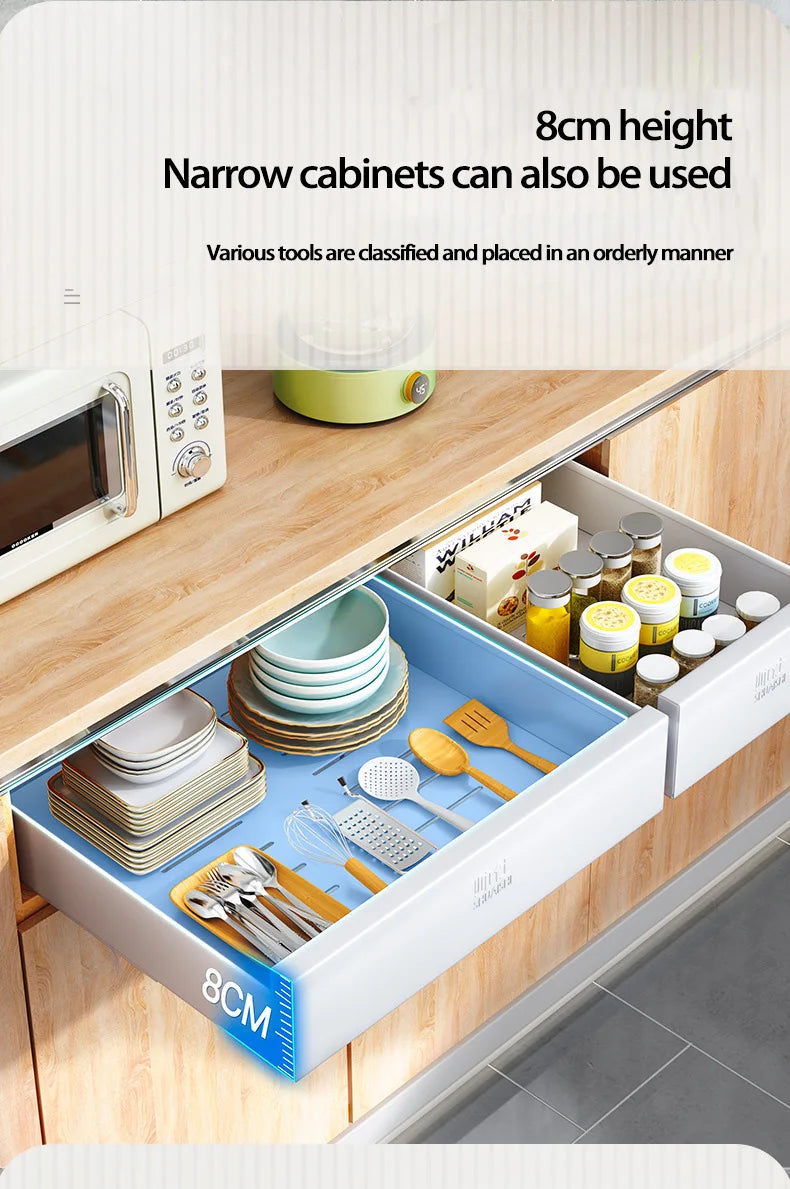 Under-Sink Cabinet Drawer Slide Pull-Out Draining Shelf