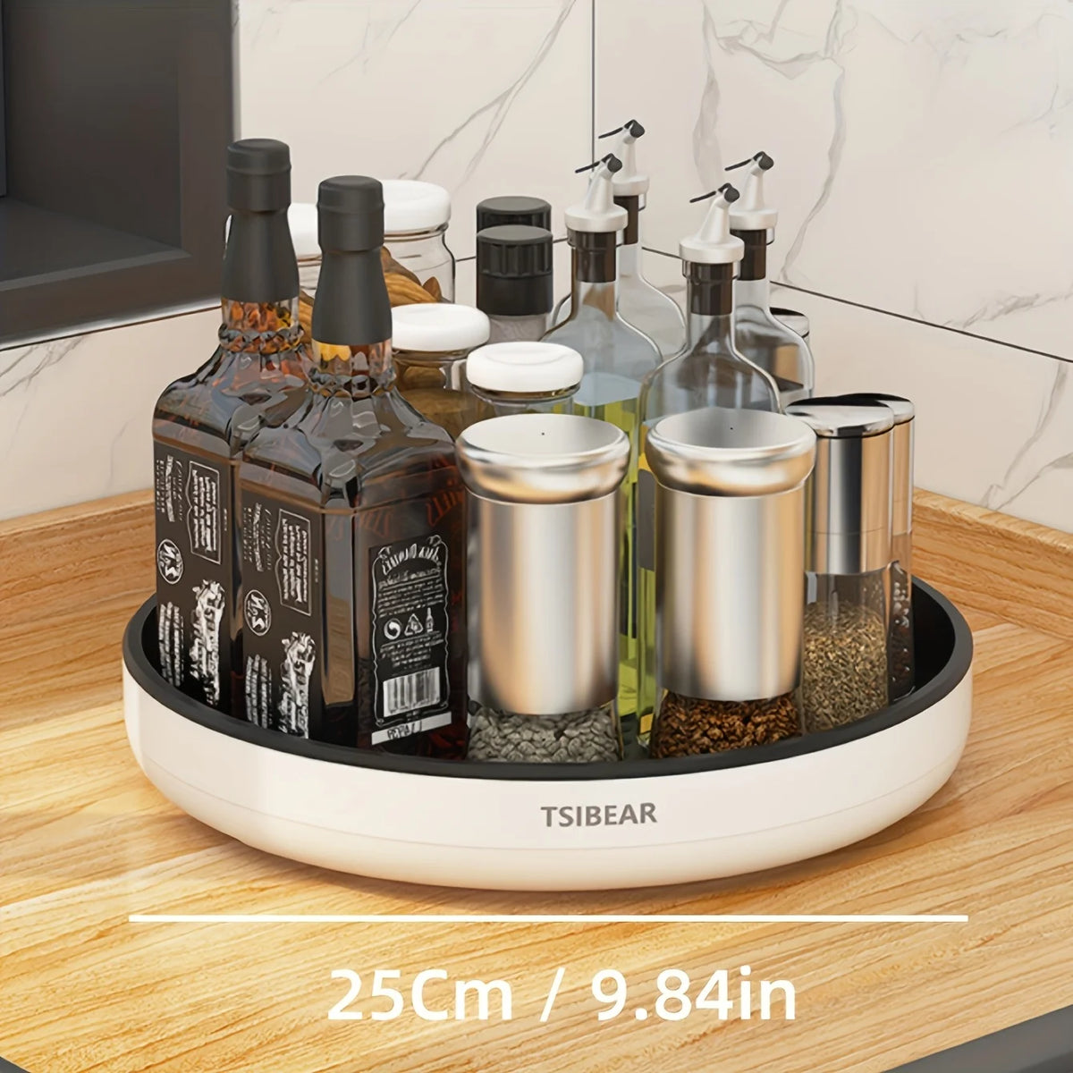 1pc Multi-Functional 360 Rotating Organizer - Durable Plastic