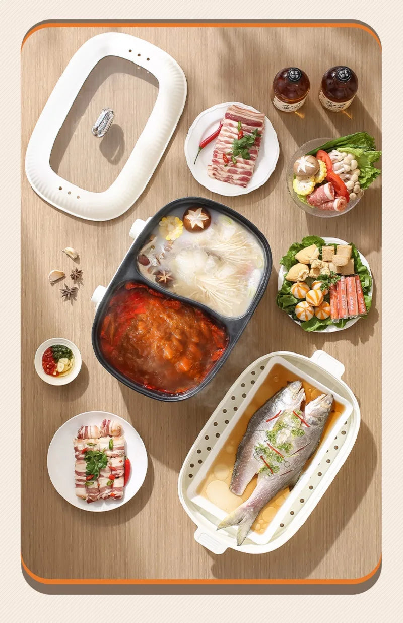 6l Double Liner Electric Pot Large Capacity Non-Stick