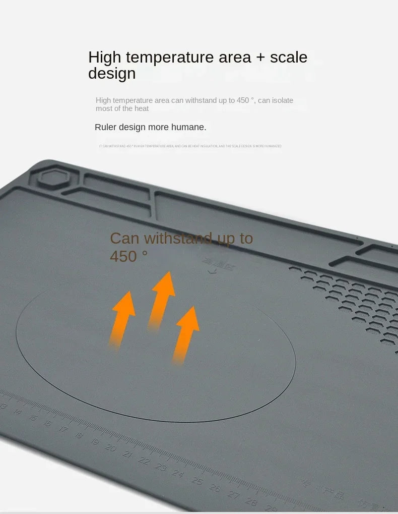 Te-616 290x400mm Heat Resistant Silicone Mat Electronic Repair