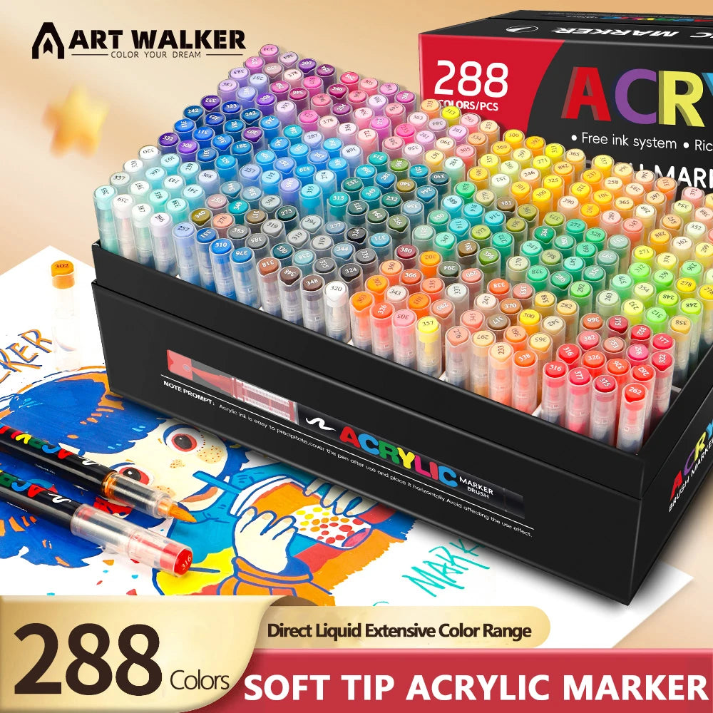 120/168/240/288 Colors Art Markers Large Color Systems Soft