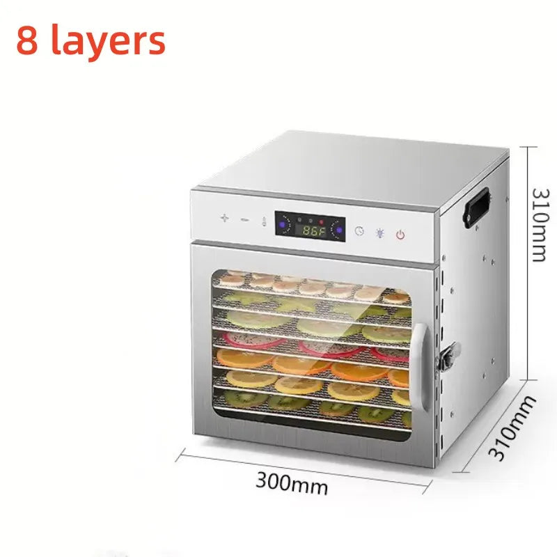 8/6 Layers Food Dehydrator Stainless Steel Fruit Vegetable