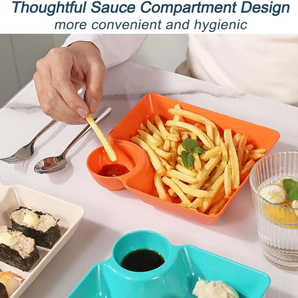 Chip Dip Serving Platter Plastic Dumpling Plates Sauce