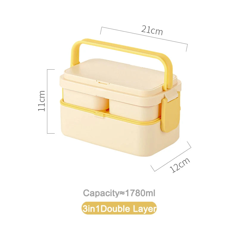 Magic Bento Box Double Layer Lunch Box Meal