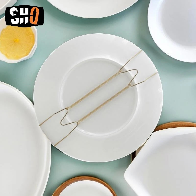 4/5/6/7/8/10/12/14/16 Inch Plate Dish Hangers Holder W-Shaped