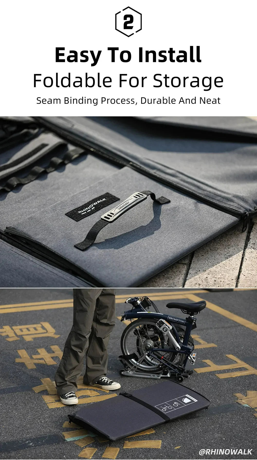 Rhinowalk Folding Bike Storage Box Quick Release Wheel