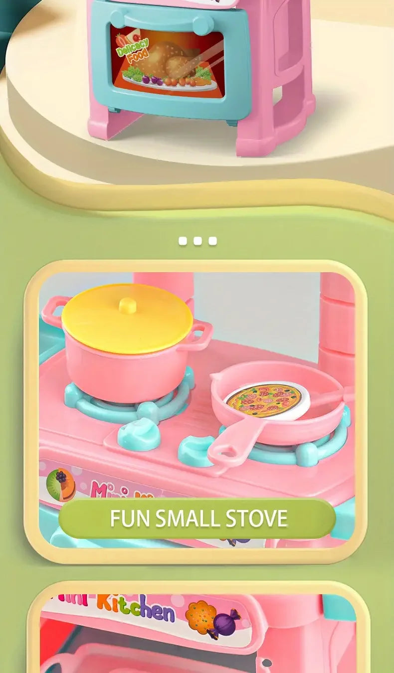 Mini Counter Play Diy Simulated Cooking Food Tableware