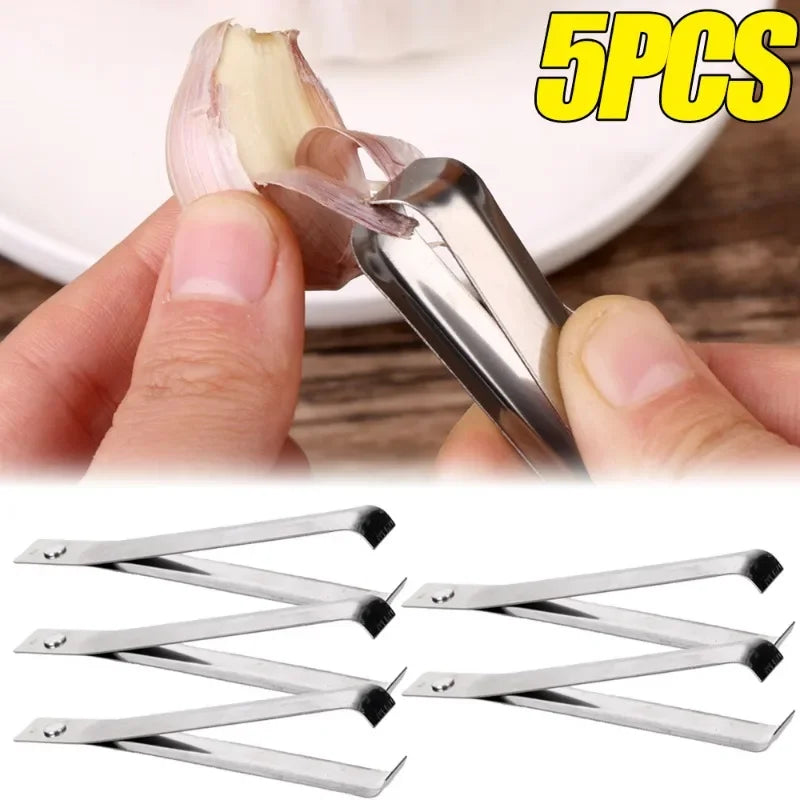 5/1pcs Garlic Peeling Stainless Steel Peeling Garlic Clips