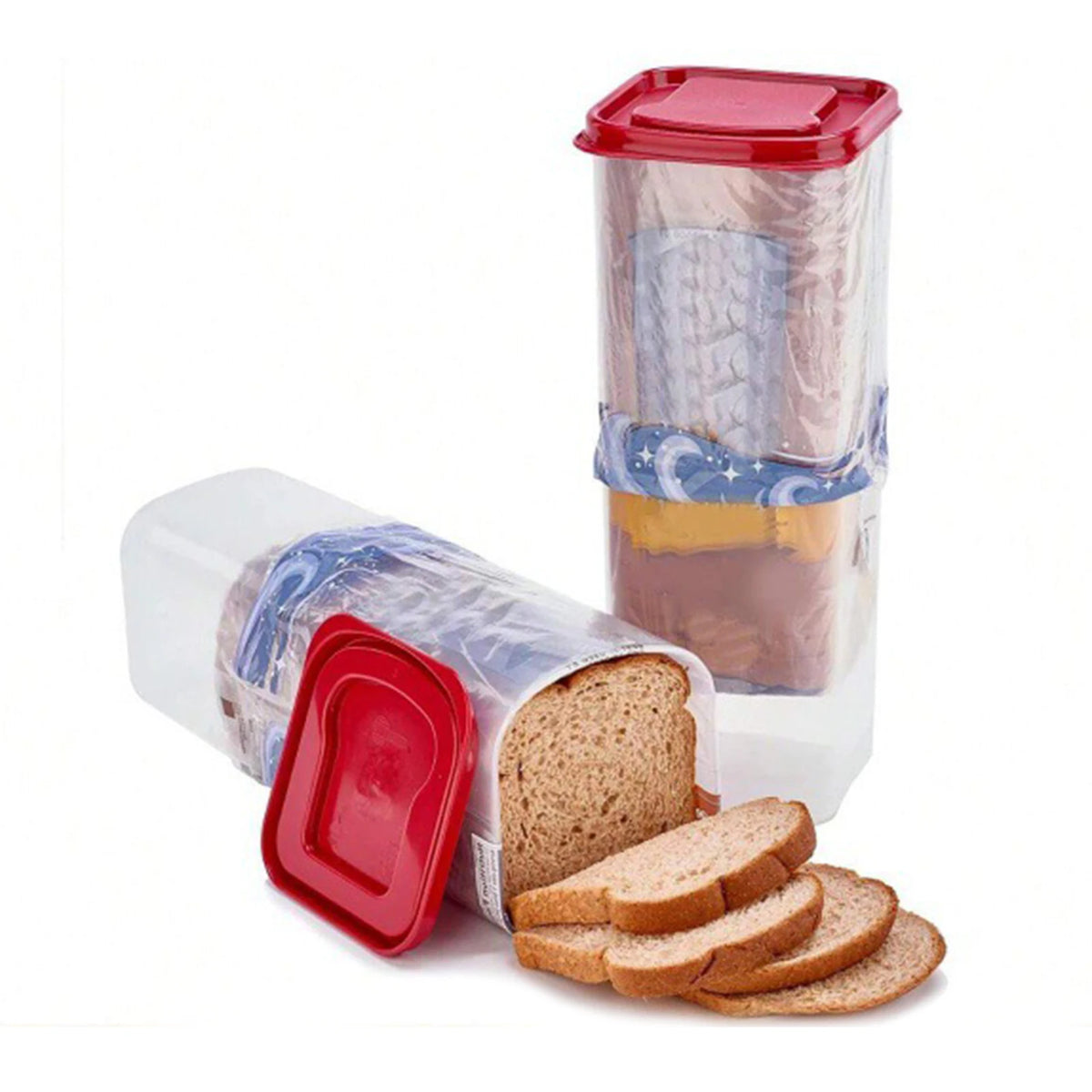 Empty Airtight Bread Box Cabinet Plastic Food Storage