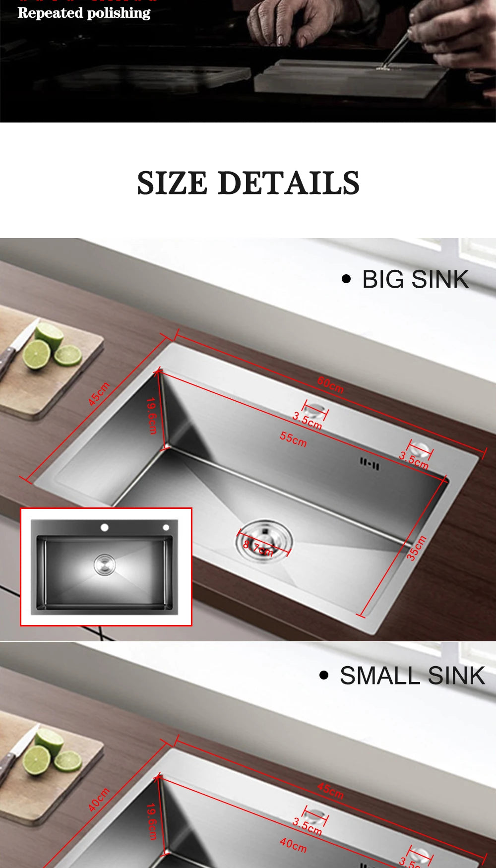 Dqok Stainless Steel Sink Slot Dish Basin Sink