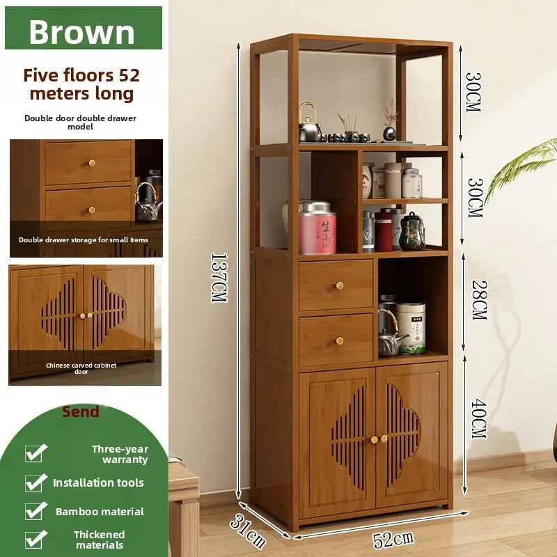 Tea Cabinet Locker Living Room Tea Table Against