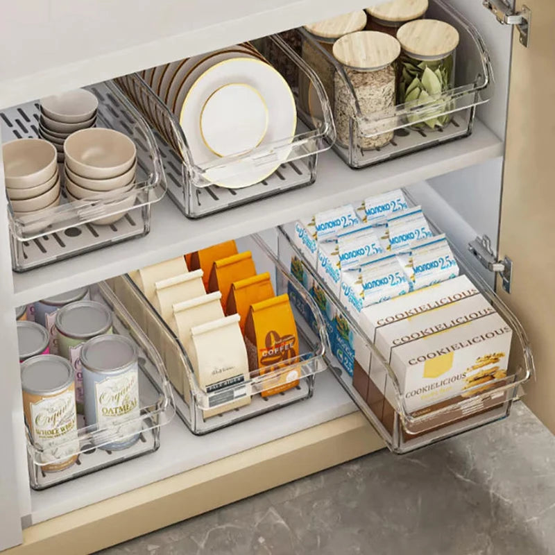 Refrigerator Organizer Bins - Clear Plastic Container Drawer