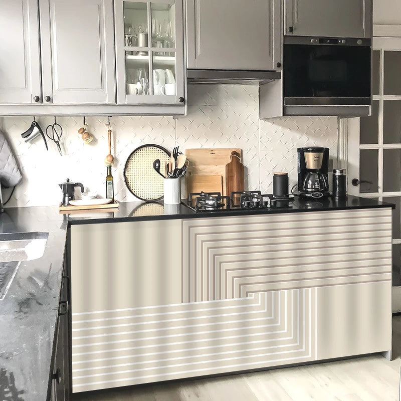 Vikama Minimalist Geometric Velcro Curtain Sink Cabinet Storage
