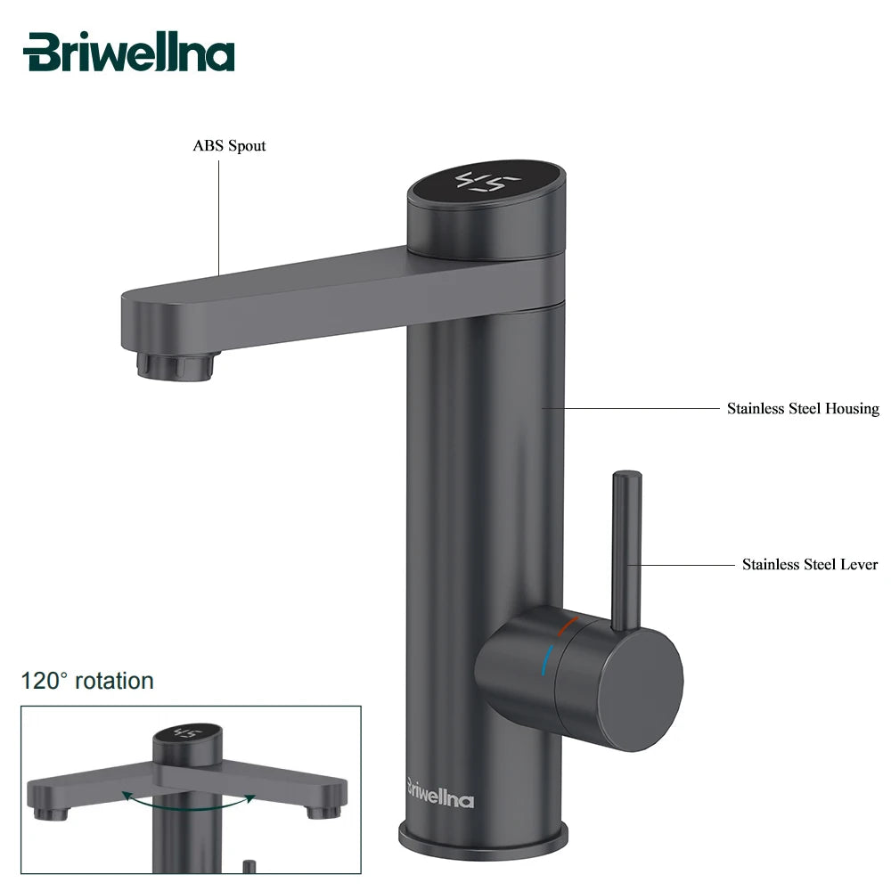 Briwellna Electric Water Heater 220v In Faucet Tankless