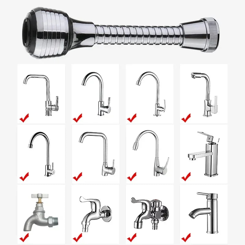 Modes 360 Rotatable Bubbler High Pressure Faucet Extender
