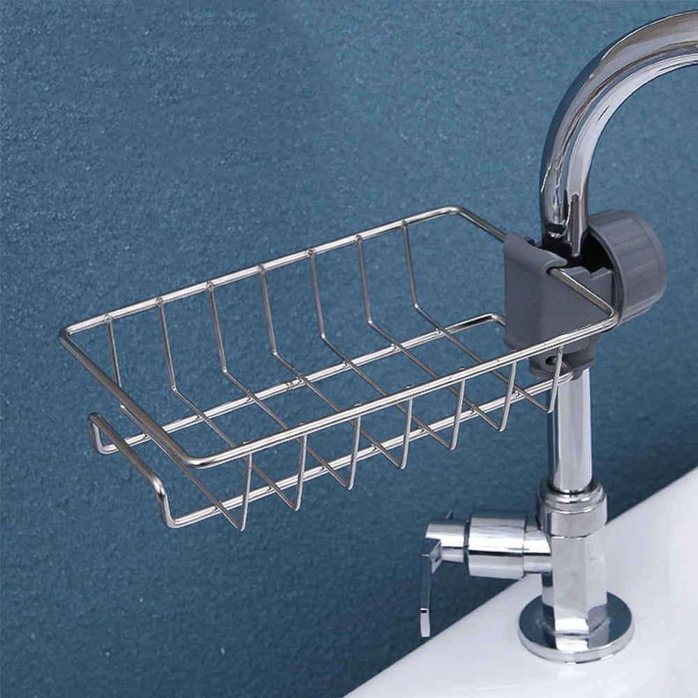 Sink Drain Rack Sponge Storage Flexible Faucet Holder