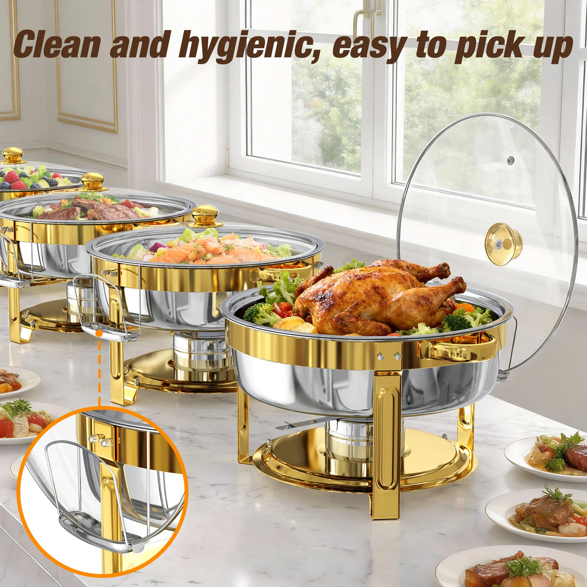 5qt Round Chafing Dish Buffet Chafing Dishes Buffet
