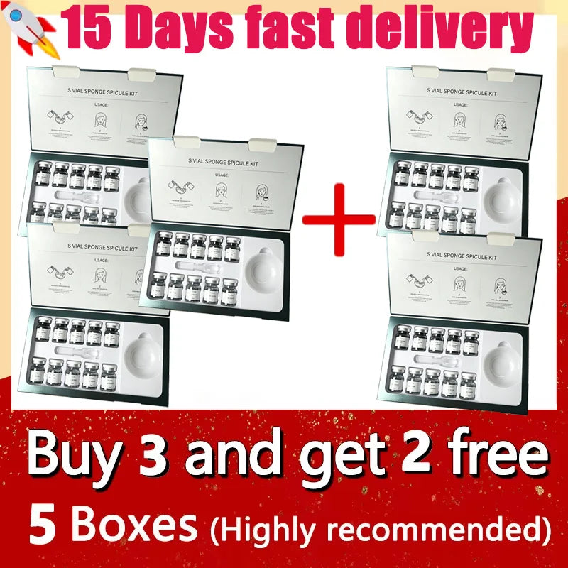 Vial Sponge Spicule Bio-Microcrystalline Kit Clean Pores Coarse