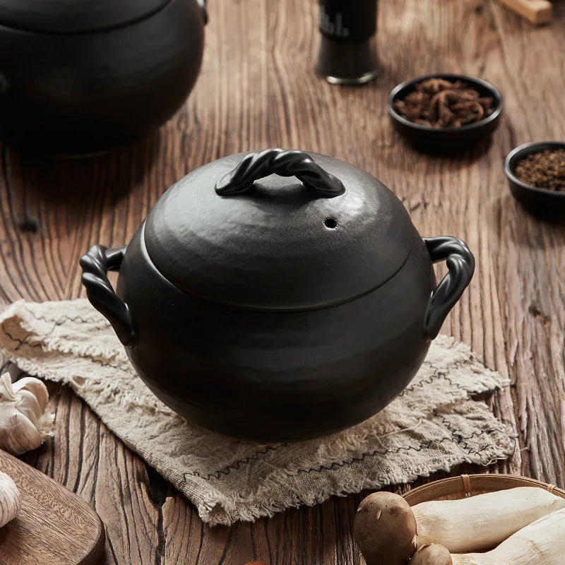 Japanese Ceramic Casserole Creative Spherical Clay Saucepan Stew