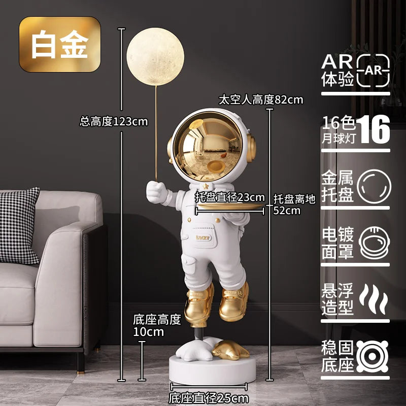 Decor Astronaut Statues Tray Storage Rack Art Ornaments