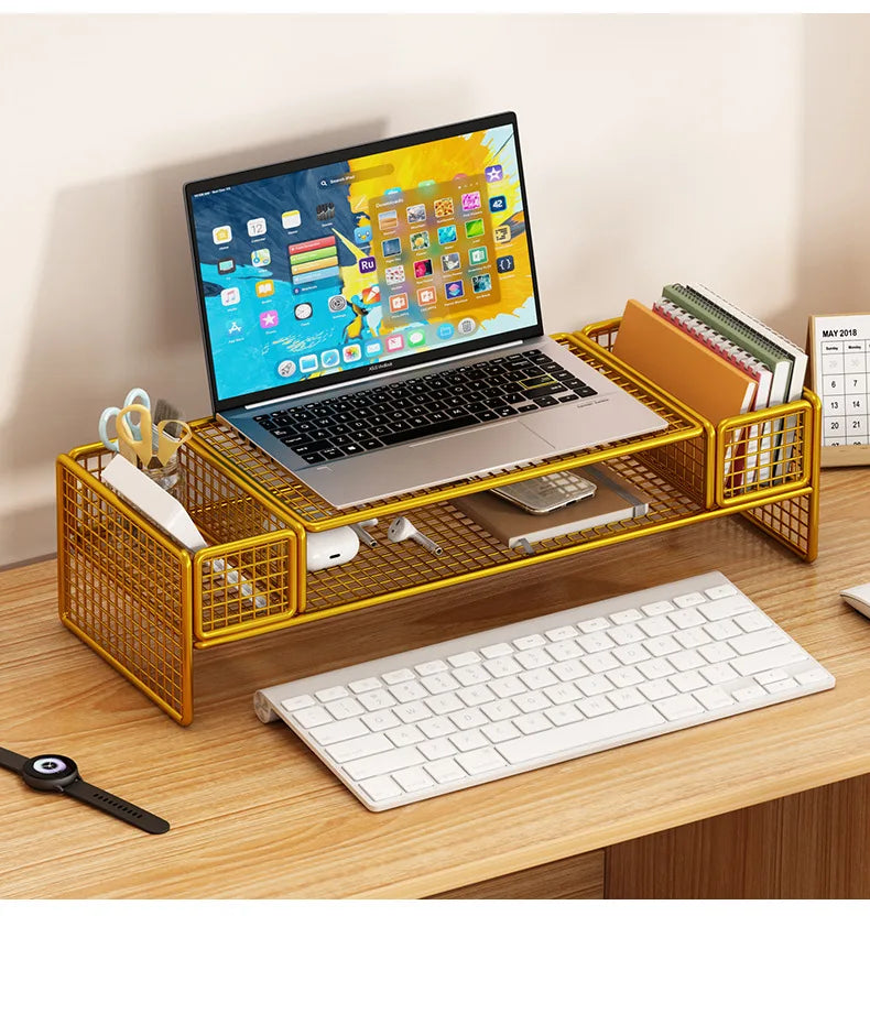Height Adjustable Computer Stand Desk Monitor Laptop Cooling