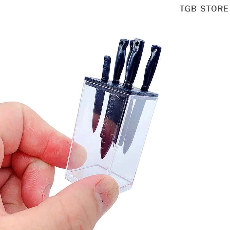 1/12 Miniature Dollhouse Knife Rest Model Mini Knives