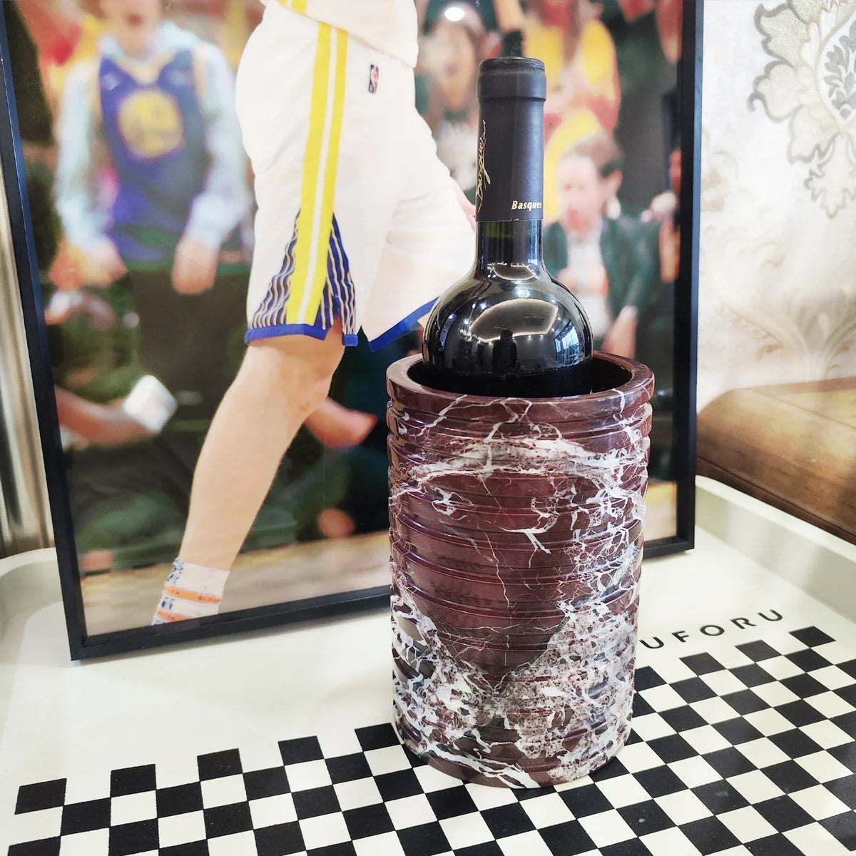 Natural Marble Wine Chiller Bucket Cooler Wine &