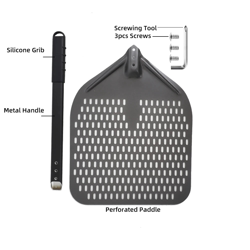 15 16 Inch Big Pizza Peel Perforated Shovel