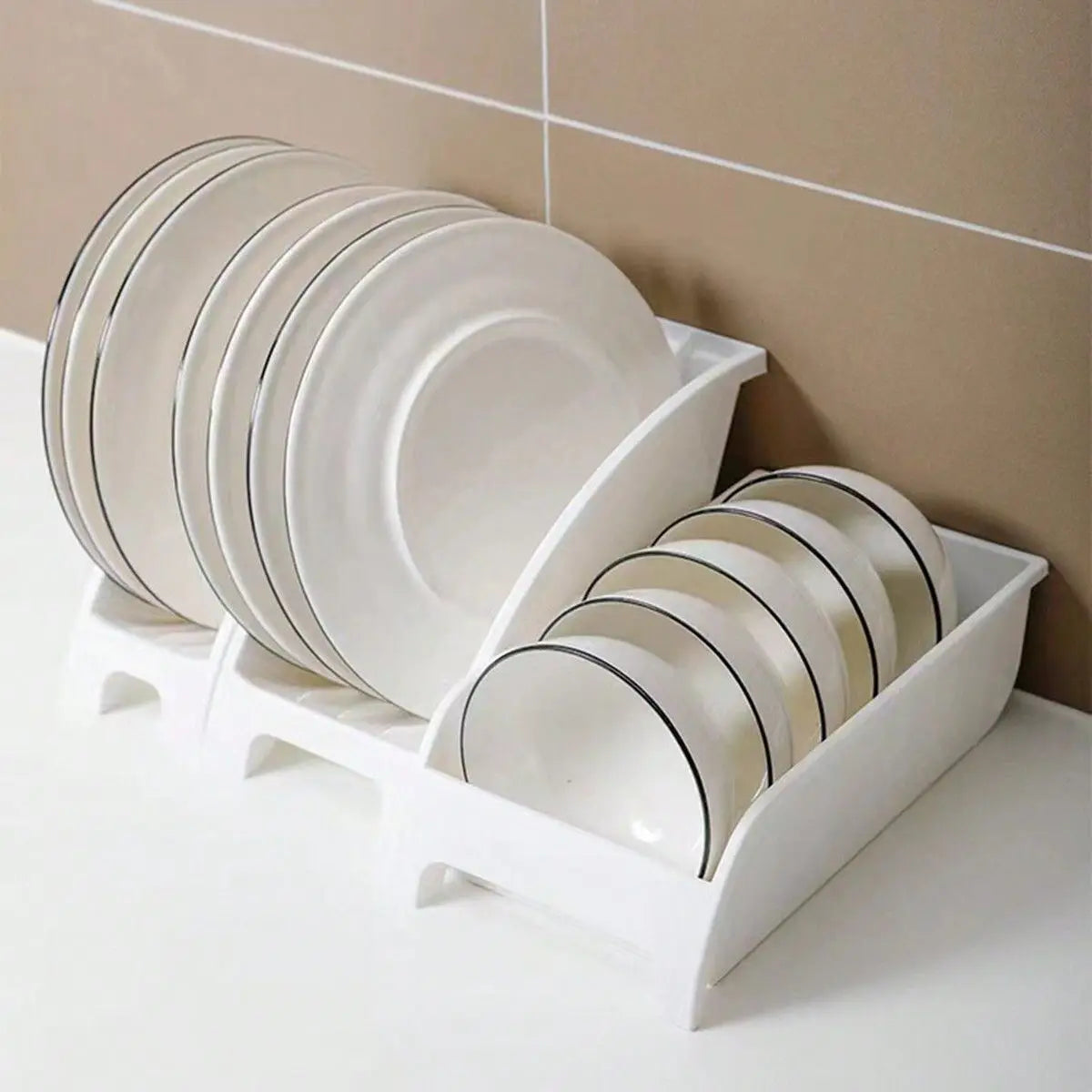 1pc-Water Leakage Folding Drain Bowl Tray Rack Plastic