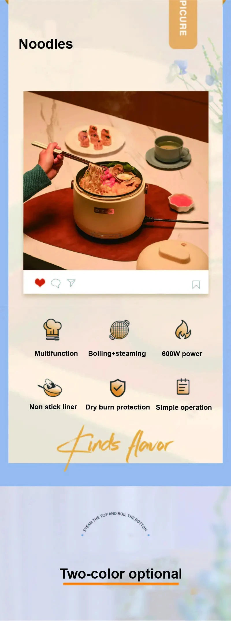 7l Smart Low-Sugar Rice Cooker Rice Soup Separation