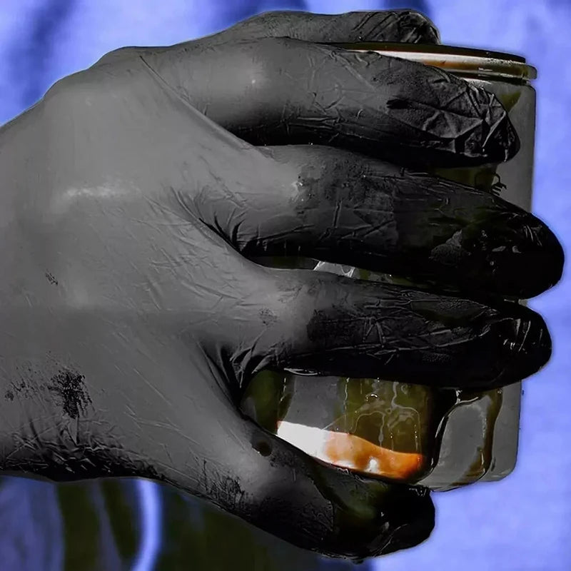 Disposable Glove Packaging Black Nitrile Gloves Cooking Car