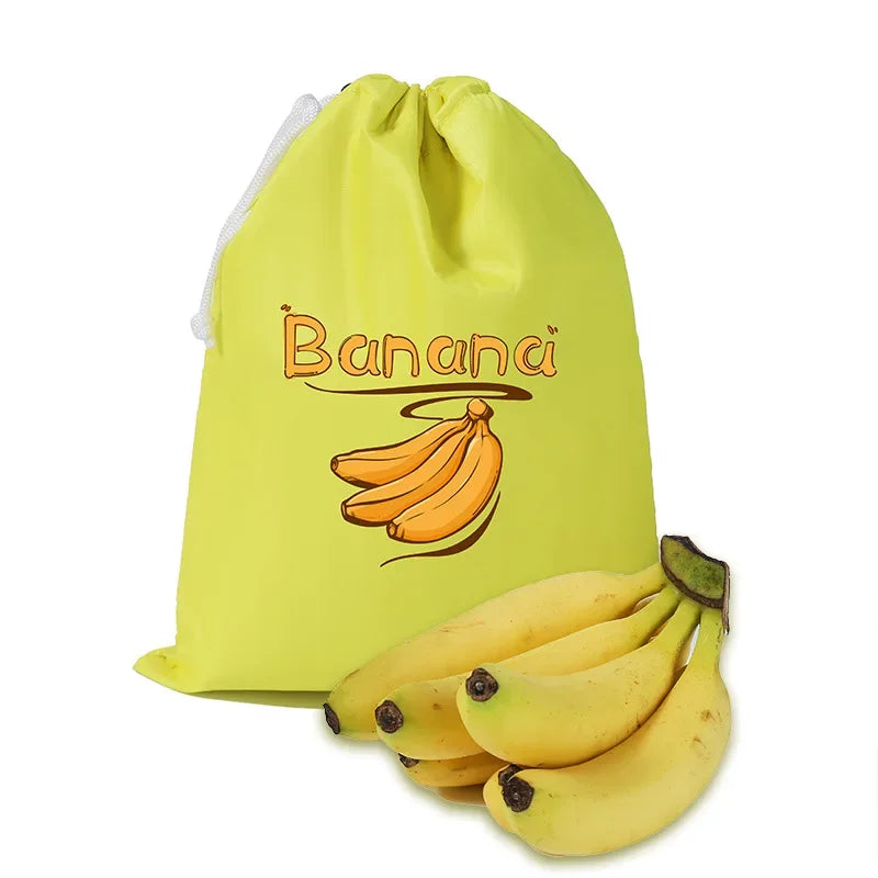 Reusable Banana Freshness Storage Bag Aluminum Foil Drawstring