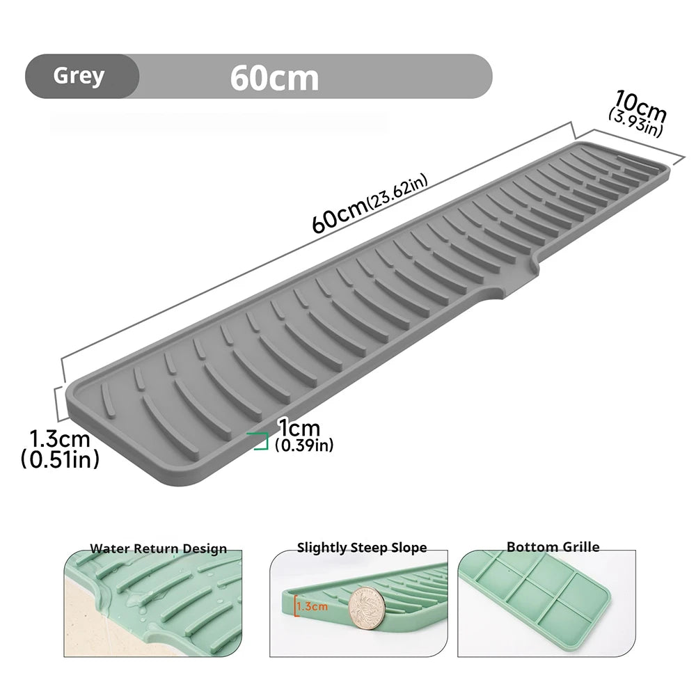 Faucet Silicone Mat Bathroom Anti-Slip Sink Drain Mat