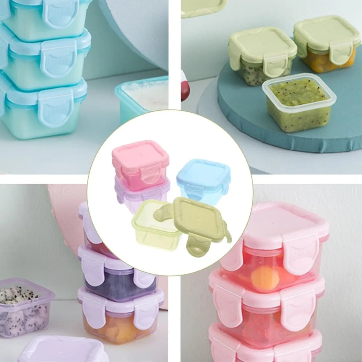 Food Storage Containers Airtight Lids Small Plastic Meal