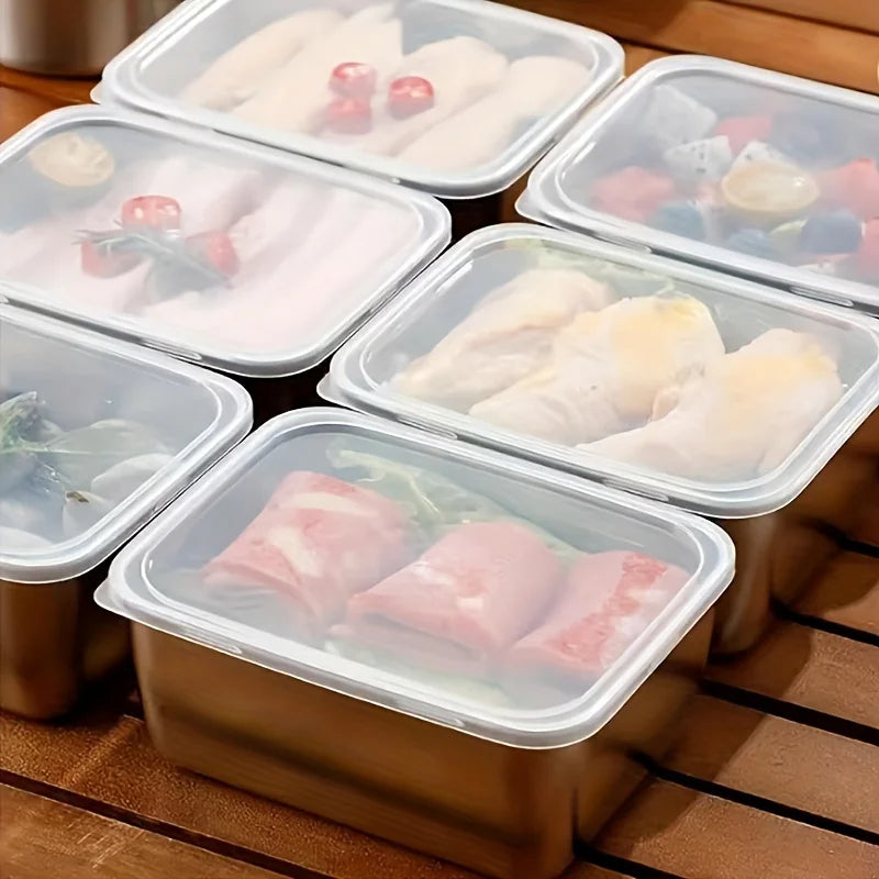 5pc Stainless Steel Food Storage Containers - Airtight