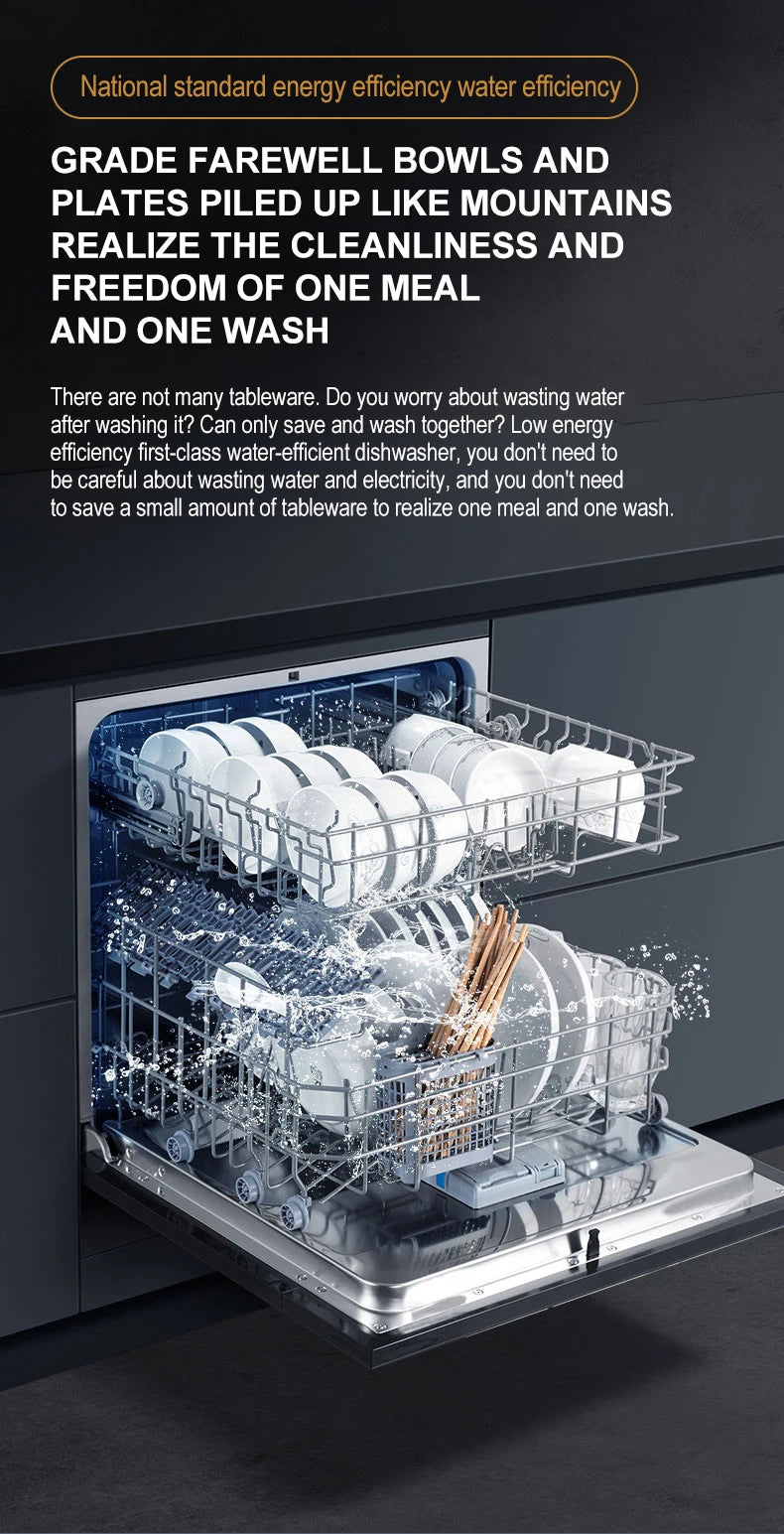 12 Sets Of Built-In Dishwashers Large Capacity Stainless