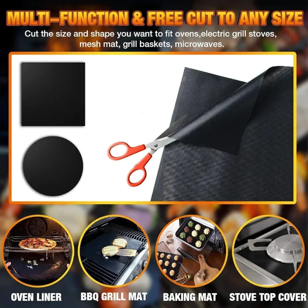 2pcs Large Non Stick Oven Liner Reusable Protector