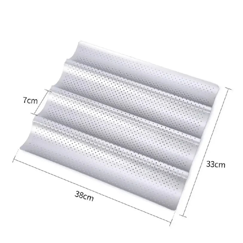 Nonstick Baguette Baking Tray 2/4 Grooves Bakeware Baguette