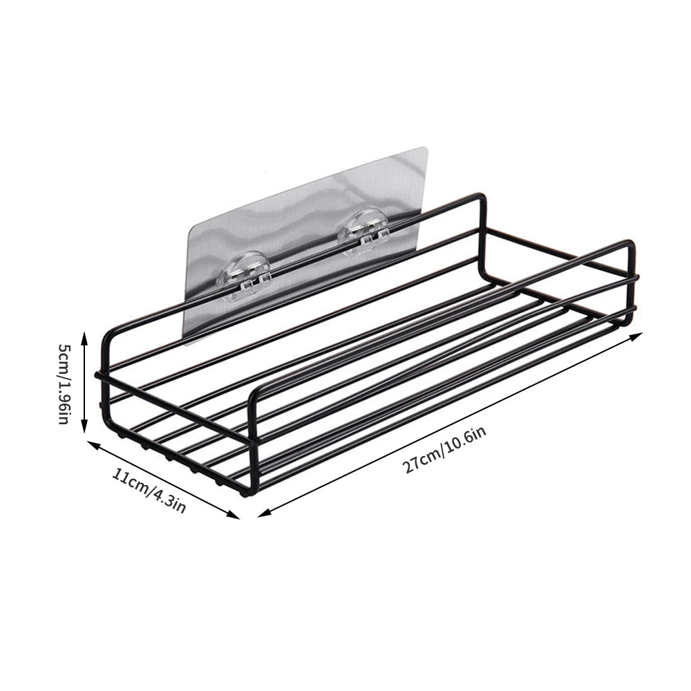 Bathroom Storage Rack Organizer Shelf Black Shelves Corner