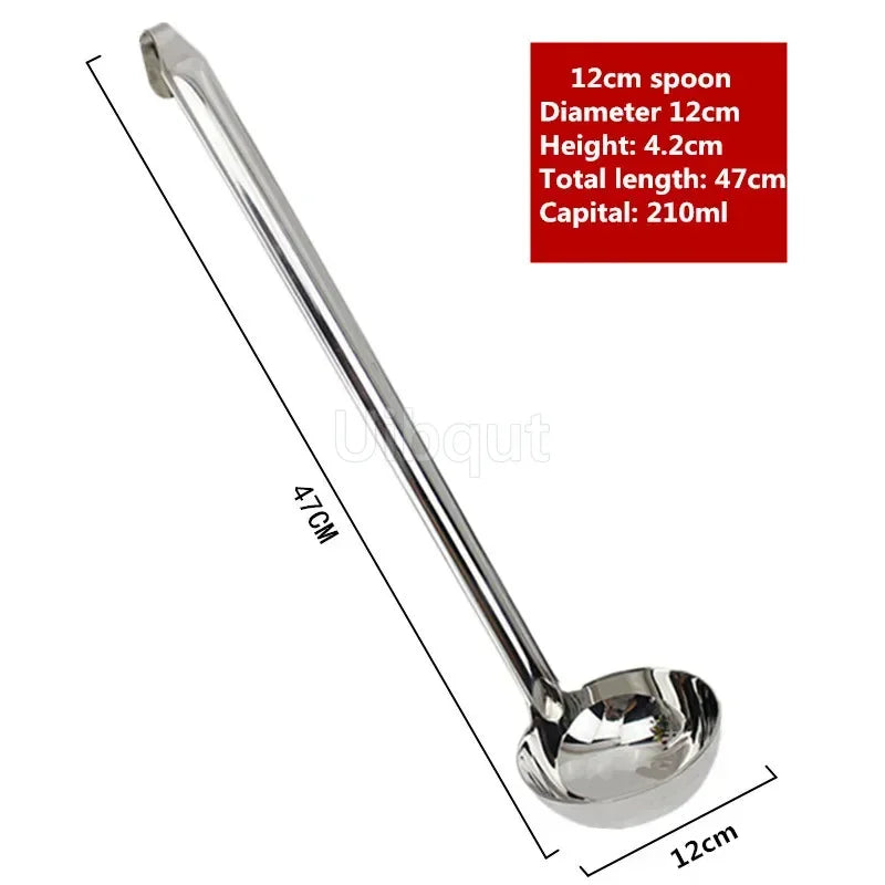 Stainless Steel Long Handle Ladle Serving Spoon Big