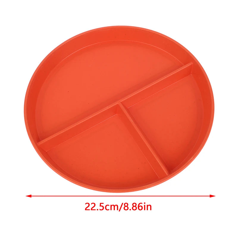 1pc Divided Dish In Diet Reusable Round Dinner