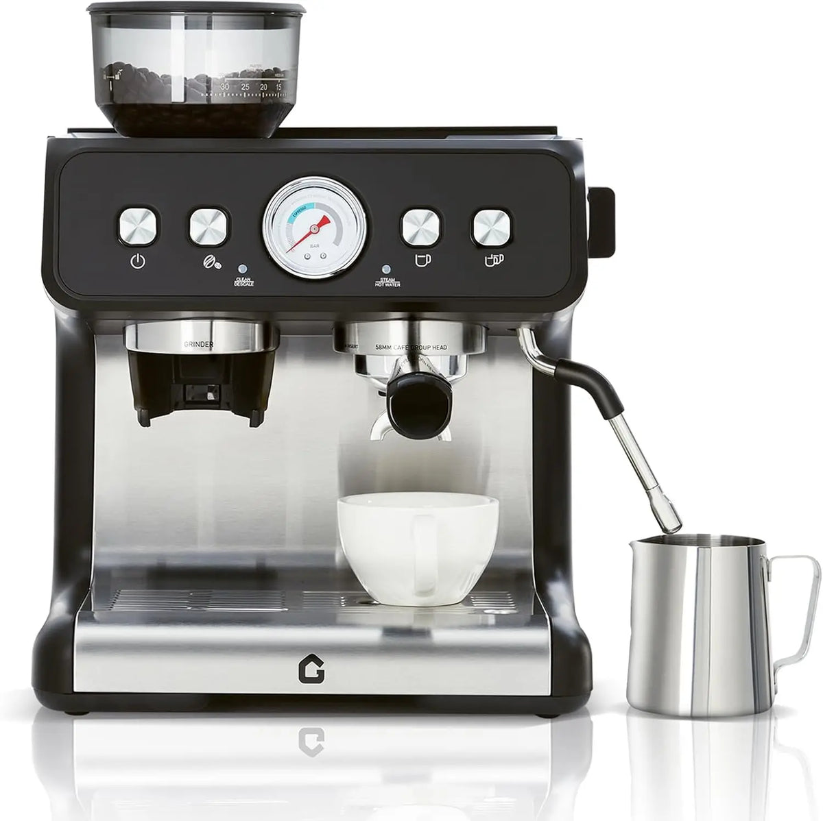 Espresso Machine Grinder 20 Bar Stainless Steel Pressure