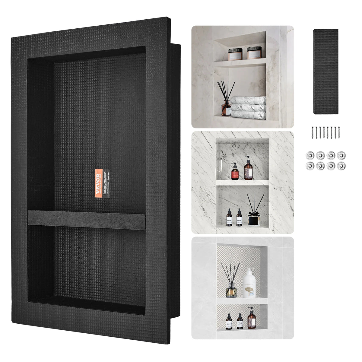 Succebuy Shower Niche Ready Tile Shelf Organizer Corners