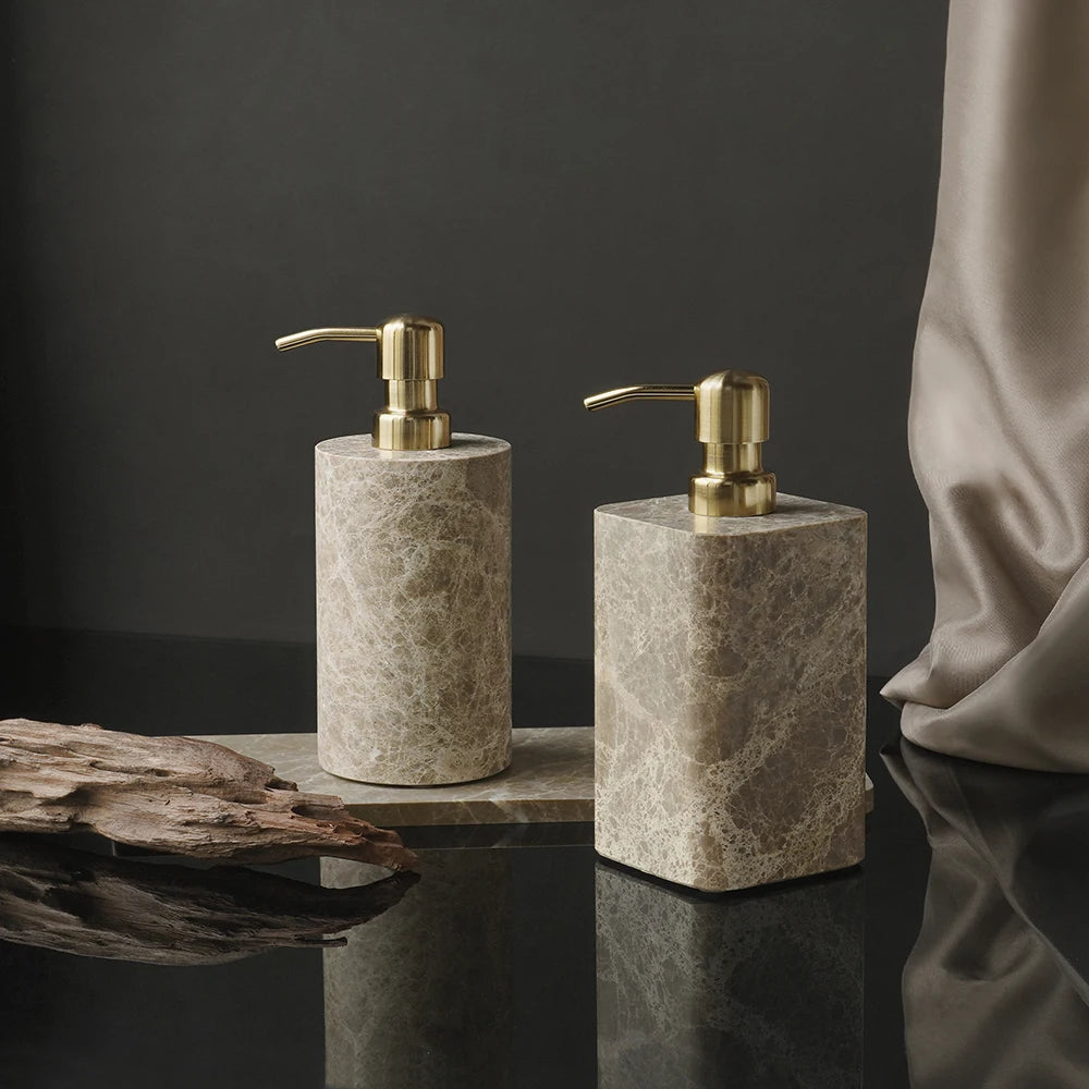 Emperador Light Natural Marble Bathroom Soap Dish Soap