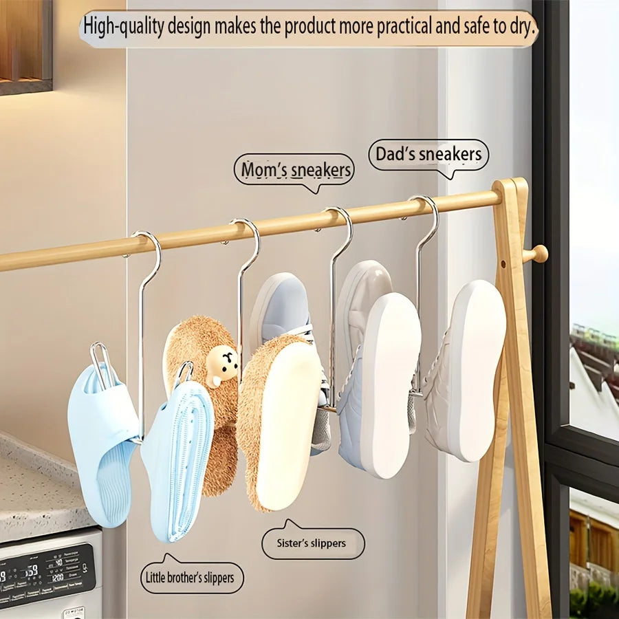 2pcs Stainless Steel Shoe Rack Hanging Drying Rack