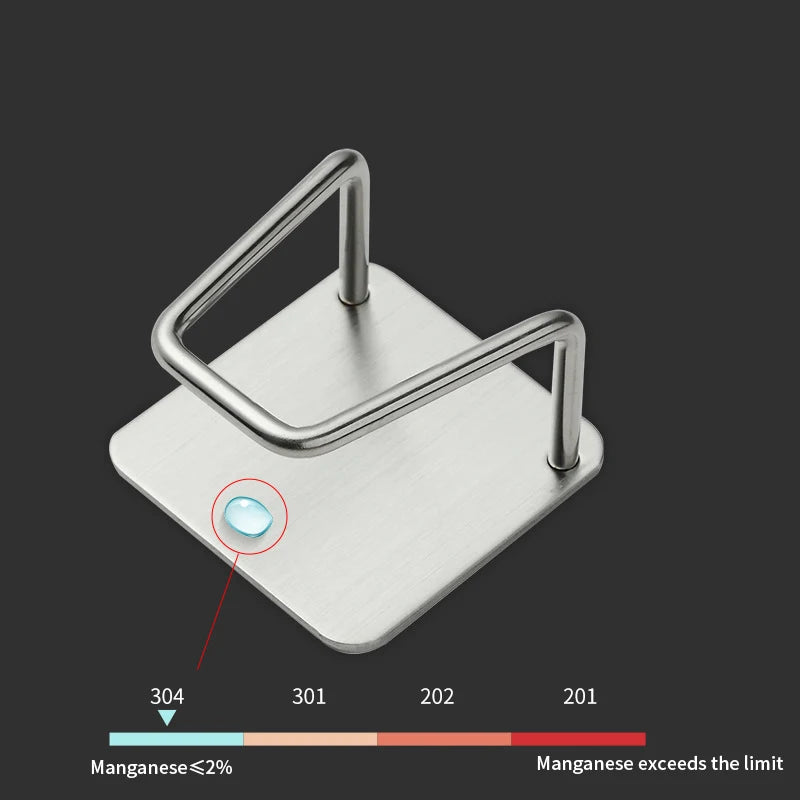 Stainless Steel Sink Sponges Holder Self Adhesive Drain