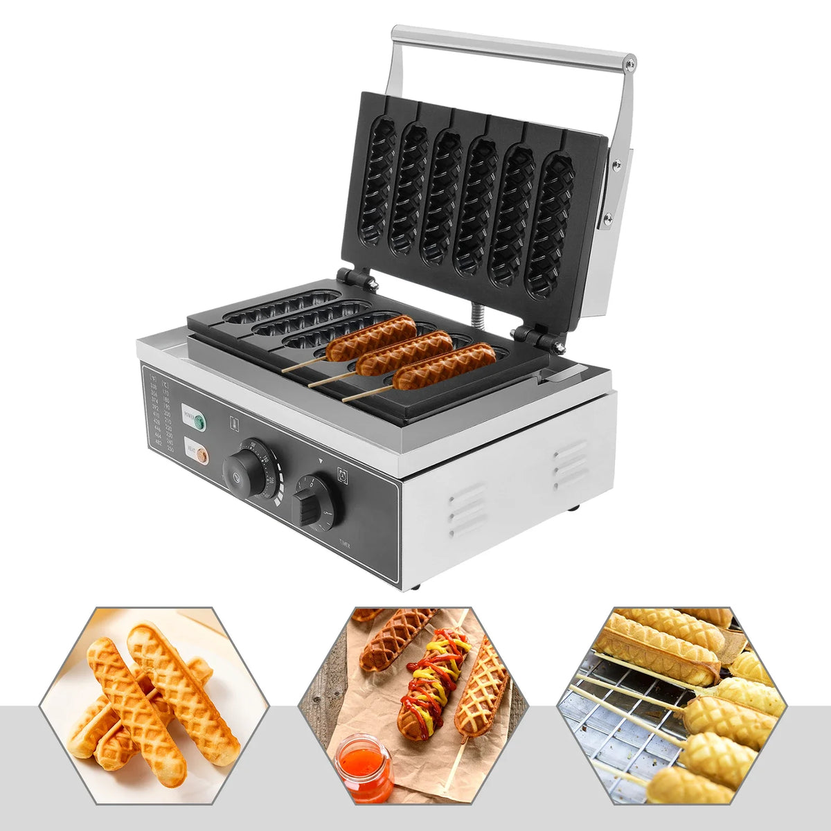 1500w Dog Machine Molds Time Temp Control Non-Stick