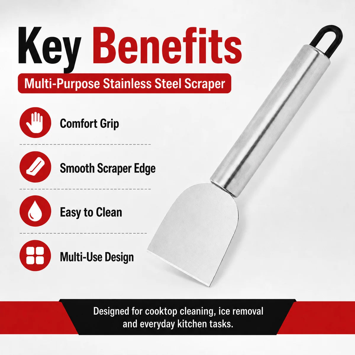 Pinmoap Metal Cleaning Scraper Small Shovel Stainless Steel