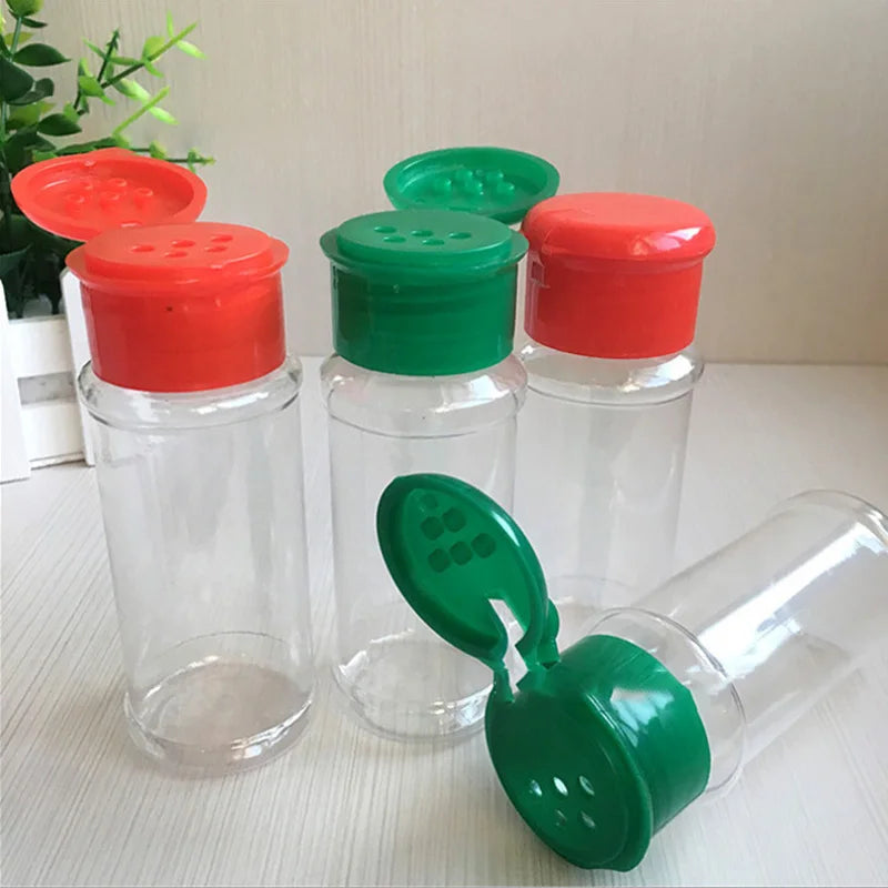 5-20pcs 100ml Plastic Jars Spices Salt Pepper Shakers